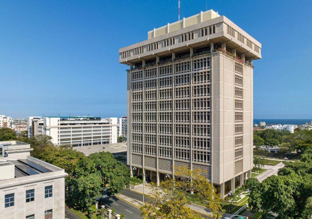 Vista aérea del Banco Central de la República Dominicana