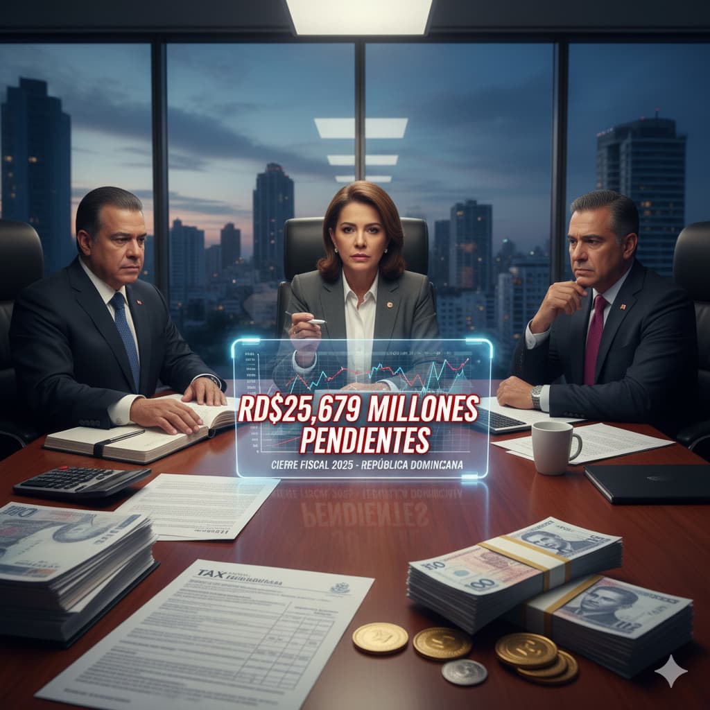 RD$25,679 millones pendientes: El cierre fiscal de 2025 en República Dominicana
