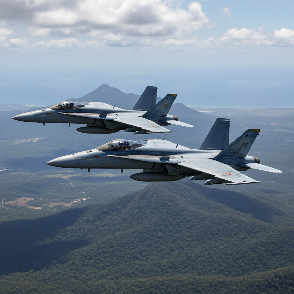 Cazas F-18 espacio aéreo venezolano