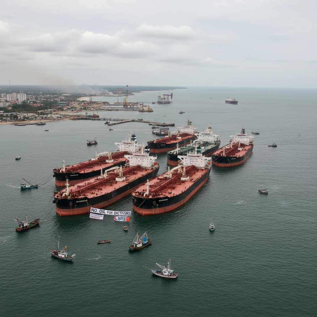 Bloqueo a buques petroleros