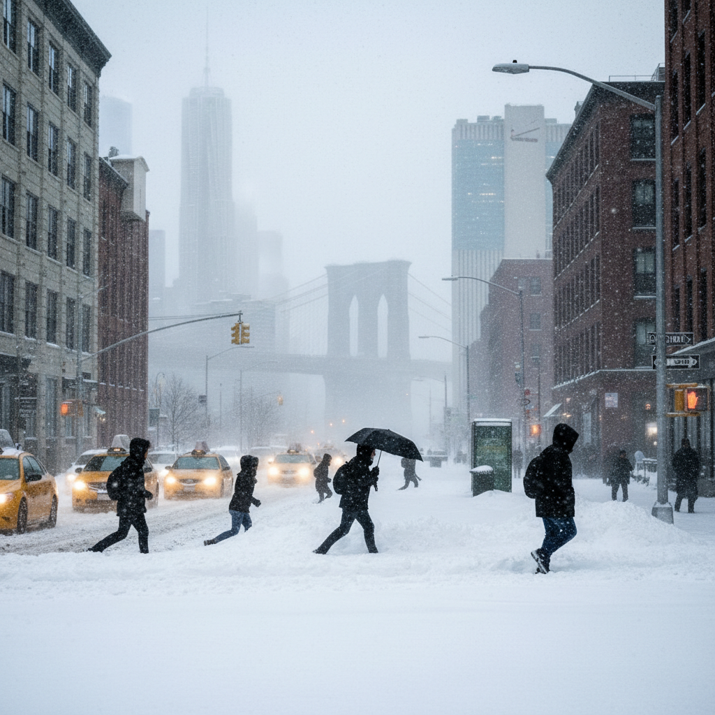 Nueva York gran tormenta invernal