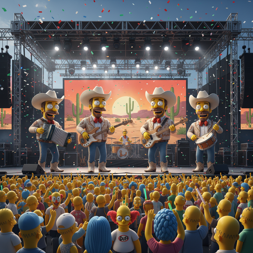 Los Tigres del Norte Los Simpson 2026: Crossover Impactante