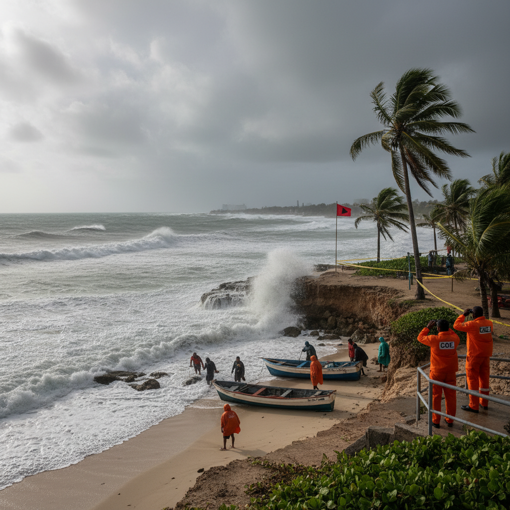 COE alerta sobre condiciones marítimas peligrosas en costas del país