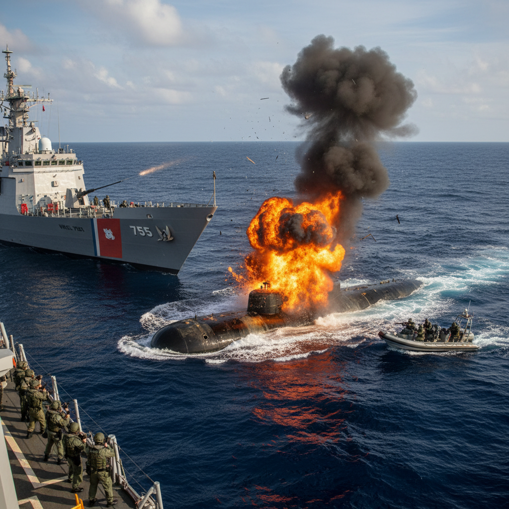 Estados Unidos destruye bote narcotráfico