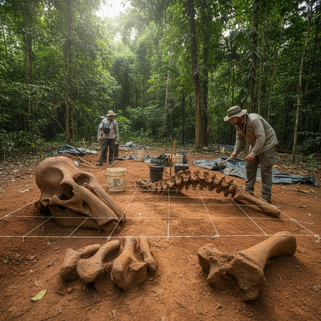 fósiles de perezoso gigante