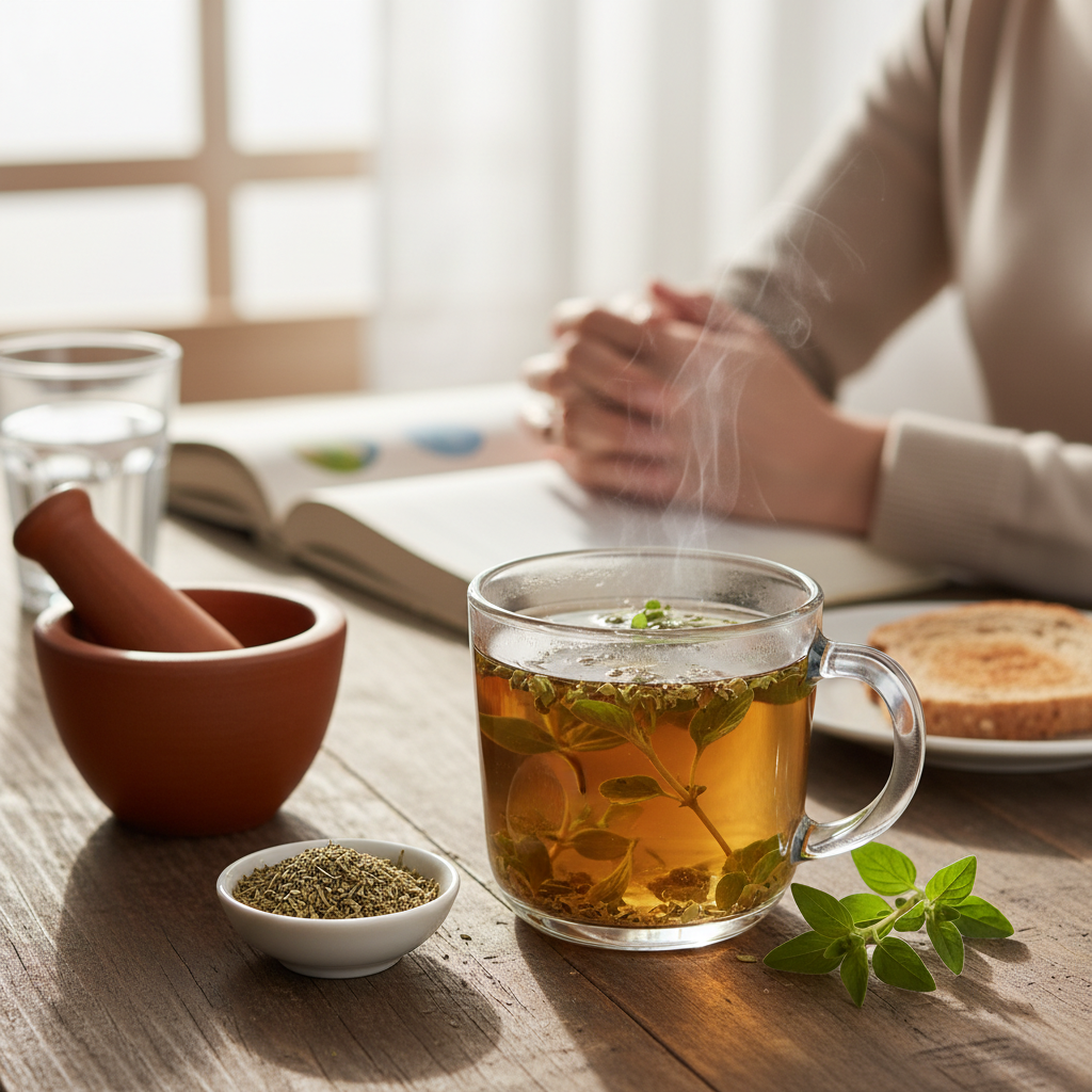 Té de orégano en ayunas