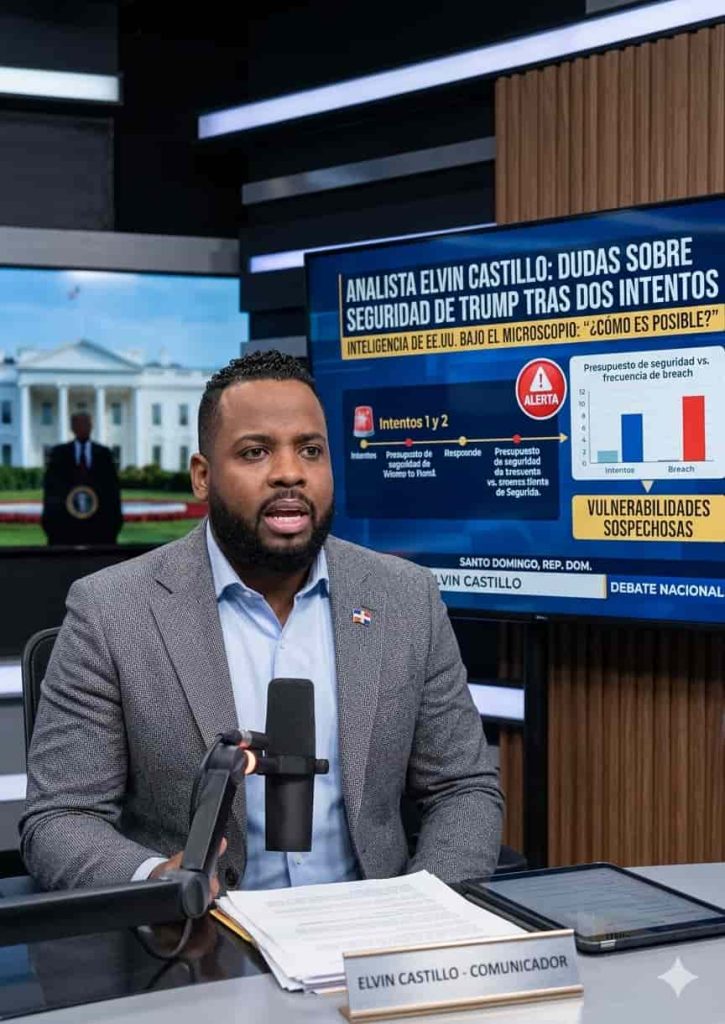Elvin Castillo cuestiona seguridad de Trump tras atentados