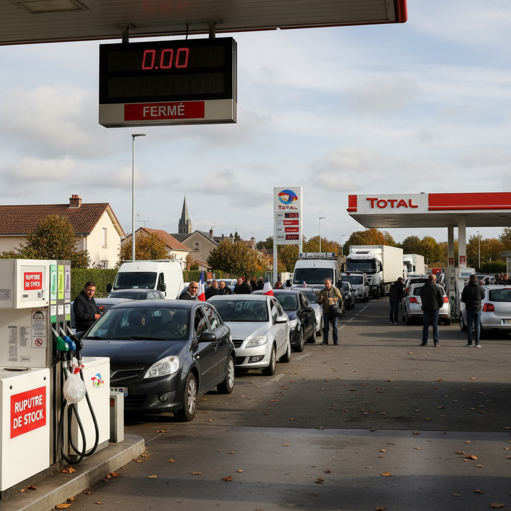 gasolineras francesas sin combustible