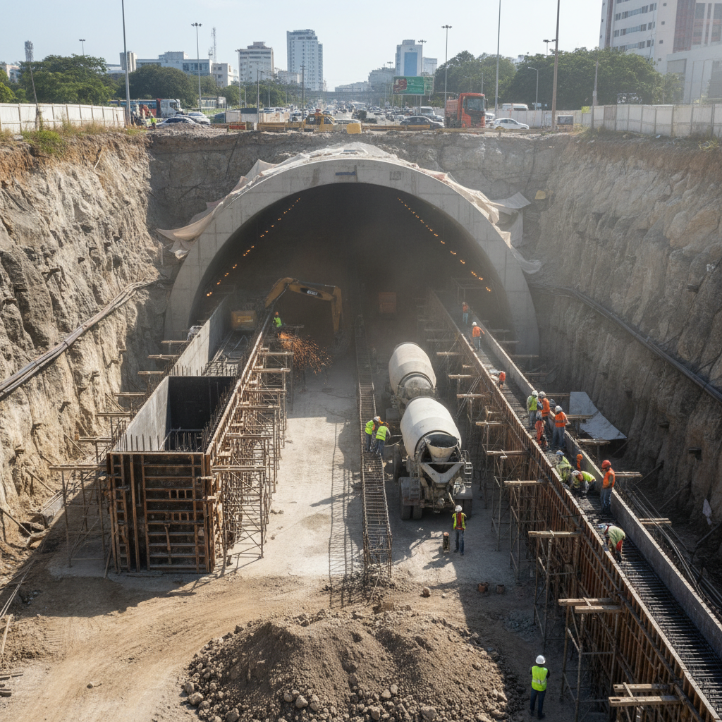 Túnel de la Luperón avanza hacia inauguración en junio