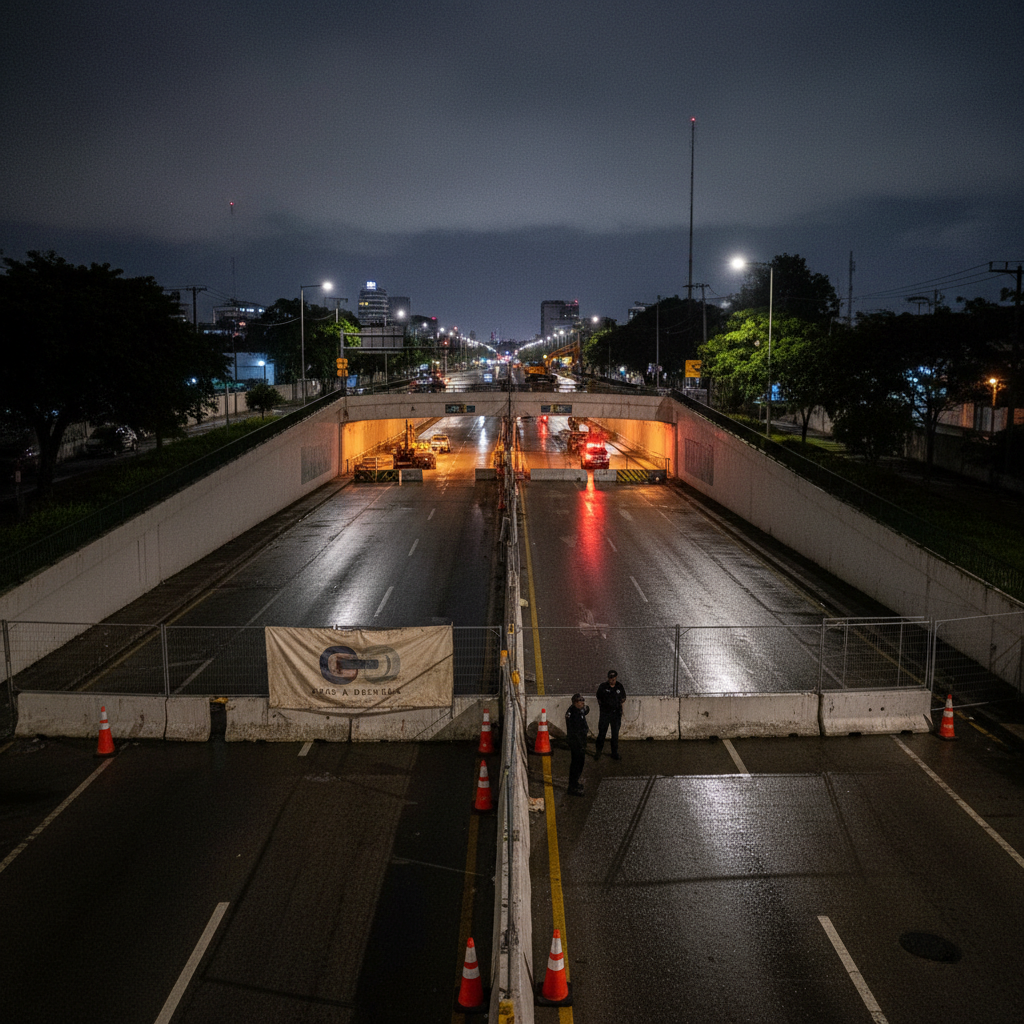 Cierre del paso a desnivel Tiradentes con 27 de Febrero inicia este fin de semana