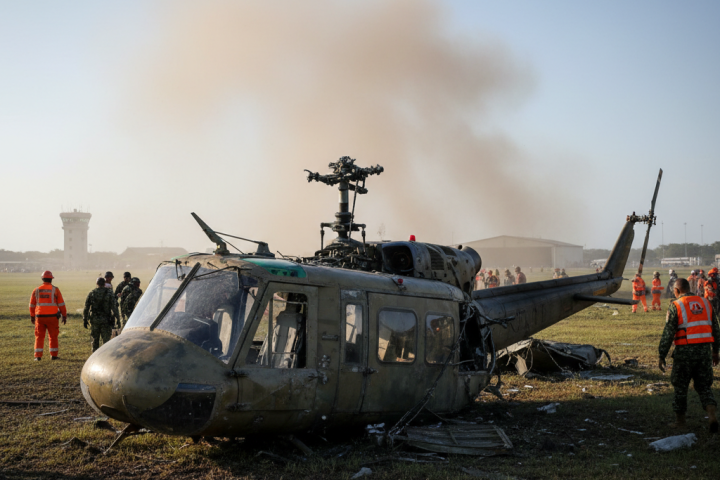 Helicóptero FARD accidente