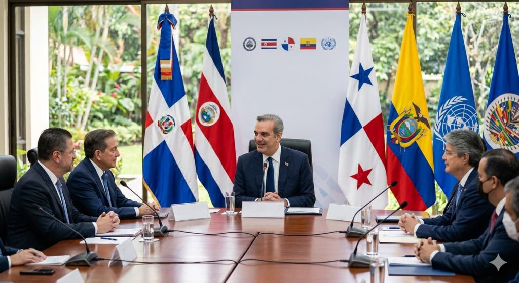 Abinader se reúne con líderes internacionales