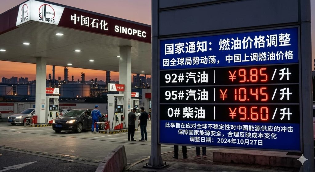 China Eleva Precios de Combustibles