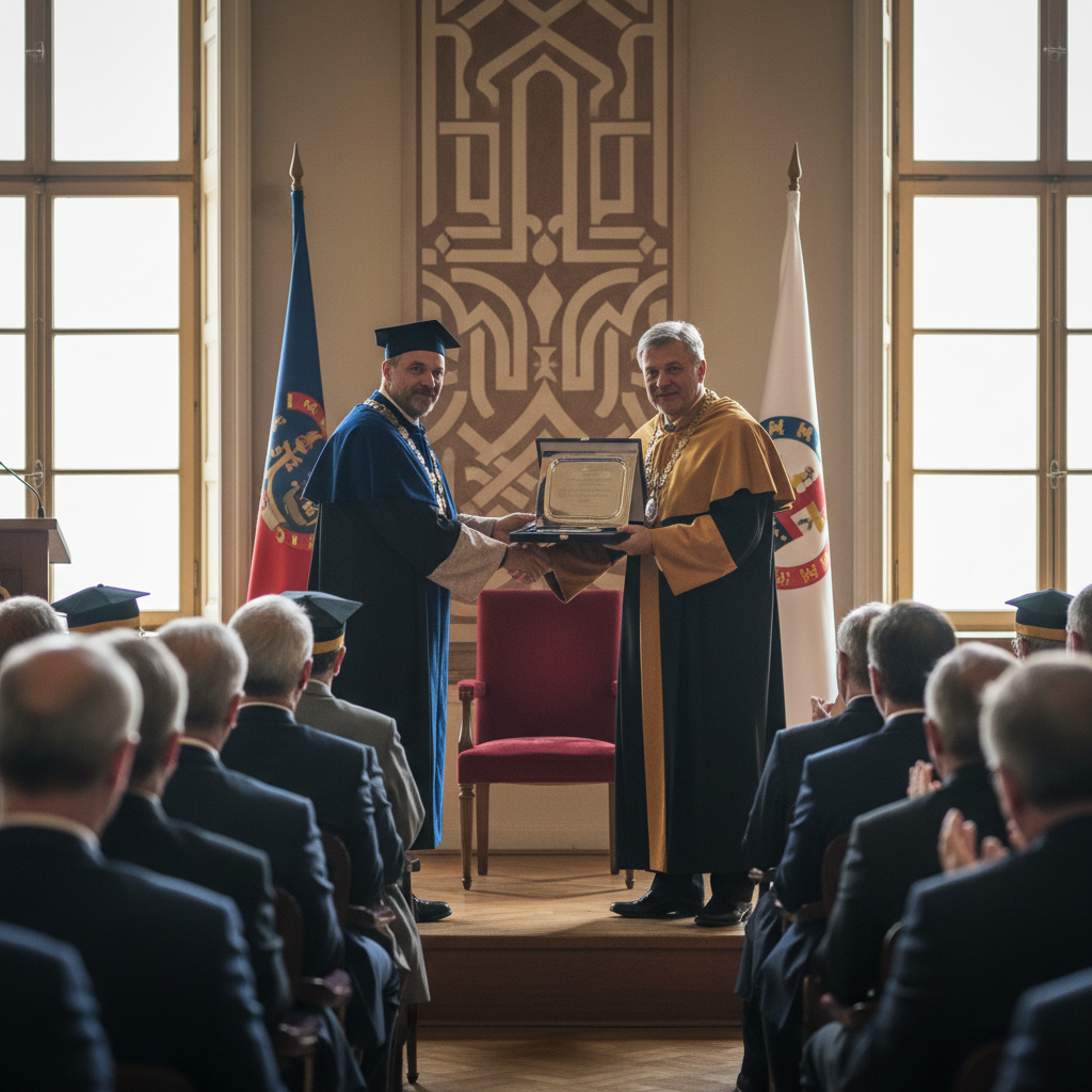 Entregan Doctorado Honoris Causa para Salvador Holguín en Estados Unidos