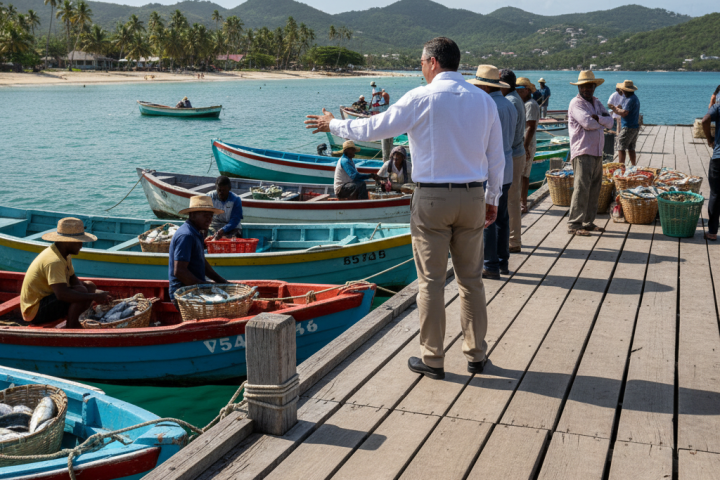 muelle pesquero Isla Saona