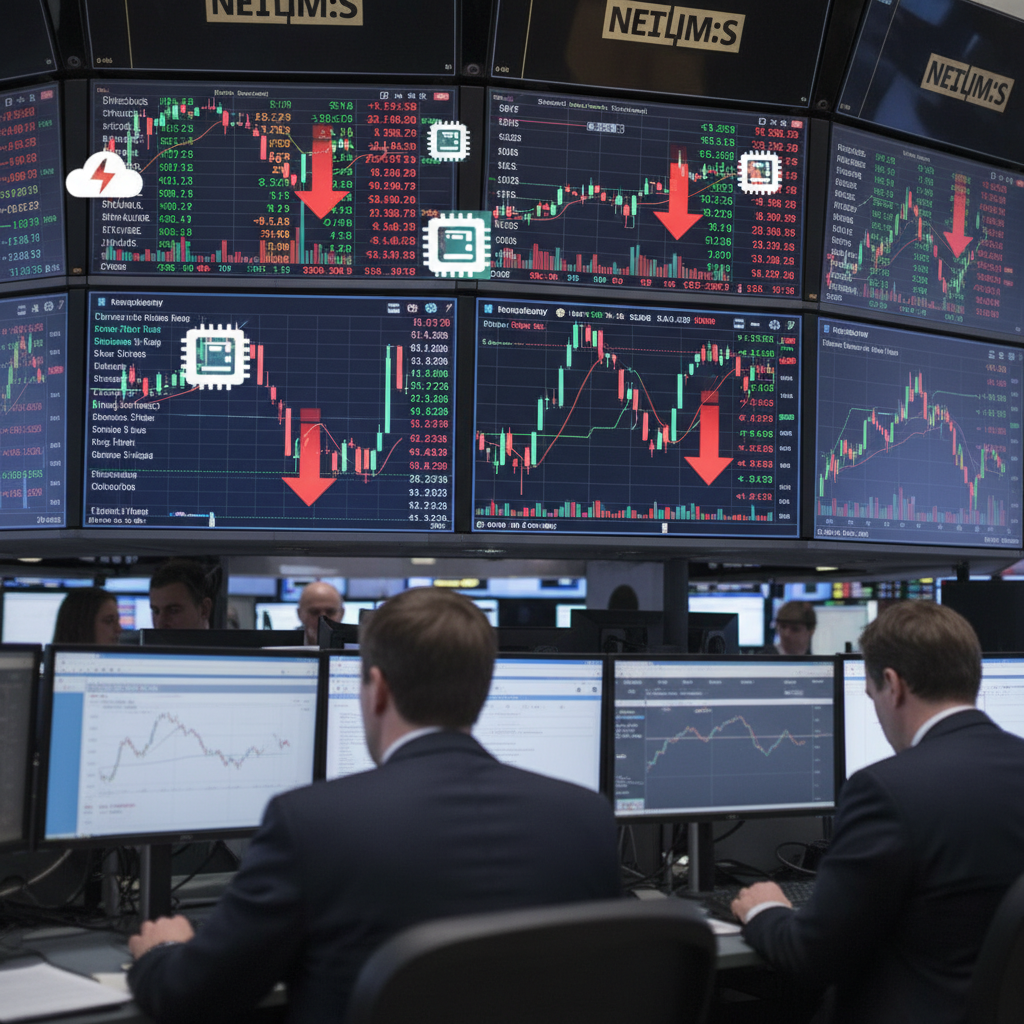 Fuerte caída de Wall Street