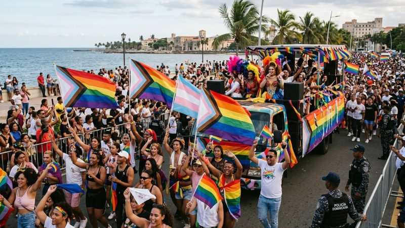 Orgullo LGBTIQ+: Caravana recorre Santo Domingo y culmina con festival en el Malecón